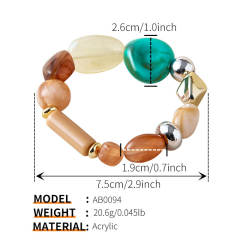 New Summer Beach Vacation Style Bracelets Retro Irregular Shaped Beaded Design Bracelets