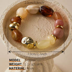 New Summer Beach Vacation Style Bracelets Retro Irregular Shaped Beaded Design Bracelets