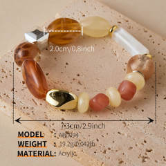 New Summer Beach Vacation Style Bracelets Retro Irregular Shaped Beaded Design Bracelets