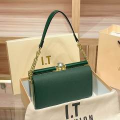 Light Luxury Women's Bag Evening Bag Handbag Simple and Stylish Rhombus Pattern Small Square Bag