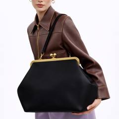Light Luxury Clip-On Bag Fashionable Tote Bag Large Capacity Handbag