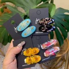 New Flower Hairpin Side Clip Premium Sense Clear Flower hair clips