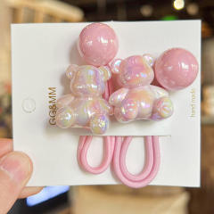 Korean-style Gradient Color Sitting Bear Hair Rope Girls' Hair Accessories hair ties