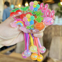 Hand-painted Graffiti Fruit Hair Rope Children's Hair Accessories Cute Contrast Color hair ties