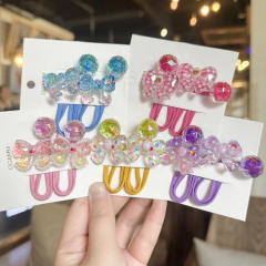 Bowknot Hair Tie Liquid Gloss Children's Hair Accessory Cartoon Hair Band Ponytail Cute Elastic Hair Ornament