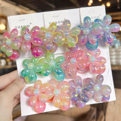 Cute Gradient Flower Hair Tie Korean Style Children's Hair Accessories hair band