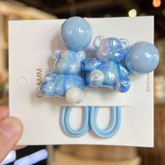 Korean-style Gradient Color Sitting Bear Hair Rope Girls' Hair Accessories hair ties