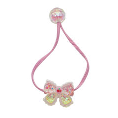 Bowknot Hair Tie Liquid Gloss Children's Hair Accessory Cartoon Hair Band Ponytail Cute Elastic Hair Ornament