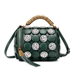 2026 New Style Rhinestone Studded Cylindrical Bag Large Capacity Shoulder Crossbody Bag