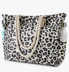 Popular Ocean Whale and Turtle Print Shoulder Shopping Bag Reusable Large Capacity Beach Bag