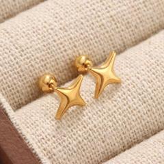 Diamond-Encrusted Titanium Steel Ear Studs Exquisite Ear Jewelry No Need to Remove Earrings for Bathing or Sleeping