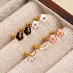 Exquisite Titanium Steel Ear Bone Nail Screw Anti-Lost Vacuum Plating 18K High Color Retention Bathing Sleeping