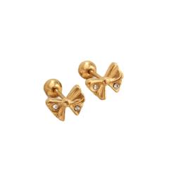 Diamond-Encrusted Titanium Steel Ear Studs Exquisite Ear Jewelry No Need to Remove Earrings for Bathing or Sleeping