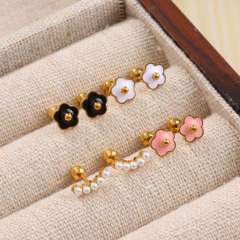 Exquisite Titanium Steel Ear Bone Nail Screw Anti-Lost Vacuum Plating 18K High Color Retention Bathing Sleeping