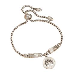 Best-Selling Tree of Life charm Adjustable Beaded Bracelet stainless steel bracelet
