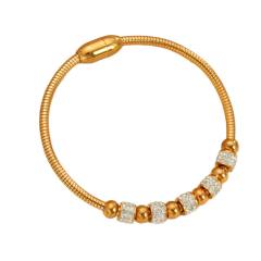 Fashion Simple stainless Steel Magnet Buckle Women's Bracelet with Diamond Beads