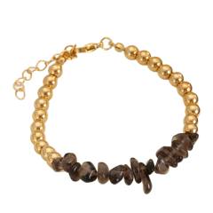 New Style Natural Stone Patchwork Travel Stackable Bracelet Colorful Irregular Summer stainless Steel Bracelet for Women