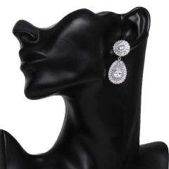 Hot Sale Copper Zircon Earrings Vintage Diamond-inlaid Drop Earrings