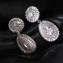 Hot Sale Copper Zircon Earrings Vintage Diamond-inlaid Drop Earrings