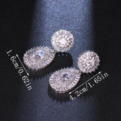 Hot Sale Copper Zircon Earrings Vintage Diamond-inlaid Drop Earrings