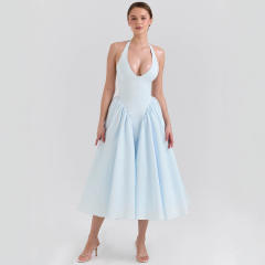 2026 Women's Clothing New Spring Collection Elegant V-Neck Halter Sexy Dress maxi dress
