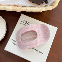 Korean fashion vintage plaid pattern polka dots design duckbill hair clips for women