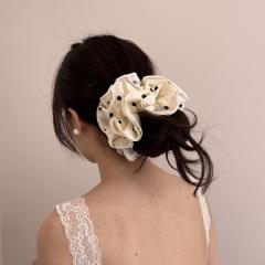Layer design polka dots large scrunchies for women large scrunchies