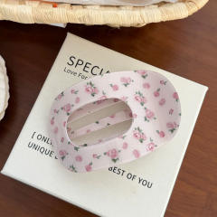 Korean fashion vintage plaid pattern polka dots design duckbill hair clips for women
