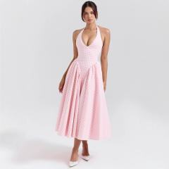 2026 Women's Clothing New Spring Collection Elegant V-Neck Halter Sexy Dress maxi dress