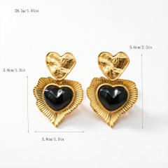 Exaggerated Personality Heart-Shaped Earrings for Women stainless steel earrings