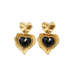 Exaggerated Personality Heart-Shaped Earrings for Women stainless steel earrings