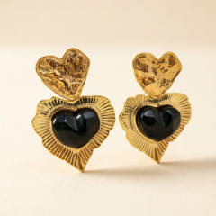 Exaggerated Personality Heart-Shaped Earrings for Women stainless steel earrings