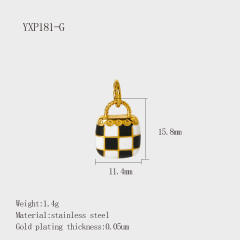 DIY Accessories Pendant Stainless Steel Plated 18K Gold Full Diamond Sweet Pepper Planet Butterfly Boots Pendant