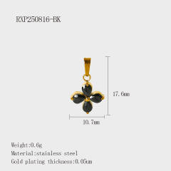 DIY Accessories Pendant Stainless Steel Plated 18K Gold Full Diamond Sweet Pepper Planet Butterfly Boots Pendant