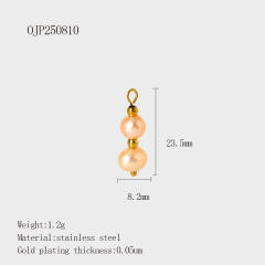 Vacation Style Pearl Series Shell Heart Star Coconut Tree DIY Stainless Steel charm