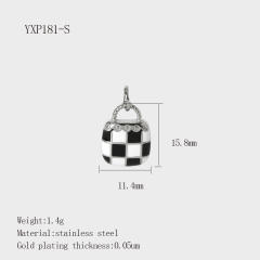 DIY Accessories Pendant Stainless Steel Plated 18K Gold Full Diamond Sweet Pepper Planet Butterfly Boots Pendant