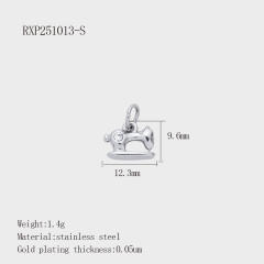 Hot-Selling Silver Life Series Stainless Steel Key Lock Love Phone Crown Jewelry Accessories Pendant