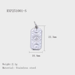 Hot-Selling Silver Life Series Stainless Steel Key Lock Love Phone Crown Jewelry Accessories Pendant