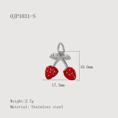 Creative Oil Dripping Colorful Stereo DIY Pendant Stainless Steel Plated 18K Gold Small Pendant Collection