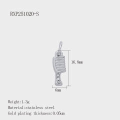 Hot-Selling Silver Life Series Stainless Steel Key Lock Love Phone Crown Jewelry Accessories Pendant