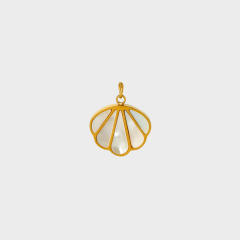 Vacation Style Pearl Series Shell Heart Star Coconut Tree DIY Stainless Steel charm