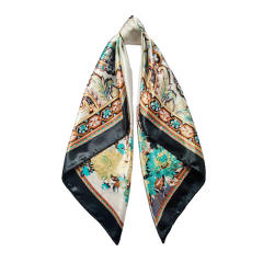 Cashew Pattern imitation Silk Scarf 90cm Headscarf for Women satin square scarf