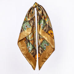 Paisley imitation Silk Scarf 90cm Women's satin Headscarf Wholesale