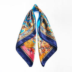 Cashew Pattern imitation Silk Scarf 90cm Headscarf for Women satin square scarf