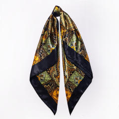 Paisley imitation Silk Scarf 90cm Women's satin Headscarf Wholesale