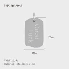 Stainless Steel Lucky Card Dice Four-Leaf Clover Graduation Cap Pendant DIY Pendant Vacuum Electroplating 18K Gold