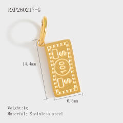 Creative Stainless Steel Gold-Plated European and American Fashion Paris Eiffel Tower Pendant Wholesale