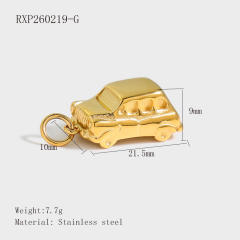 Creative Stainless Steel Gold-Plated European and American Fashion Paris Eiffel Tower Pendant Wholesale