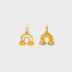 Stainless Steel 18K Gold-Plated Color-Preserving DIY Palm Racket Coffee Cup Pendant Wholesale