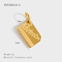 Creative Stainless Steel Gold-Plated European and American Fashion Paris Eiffel Tower Pendant Wholesale